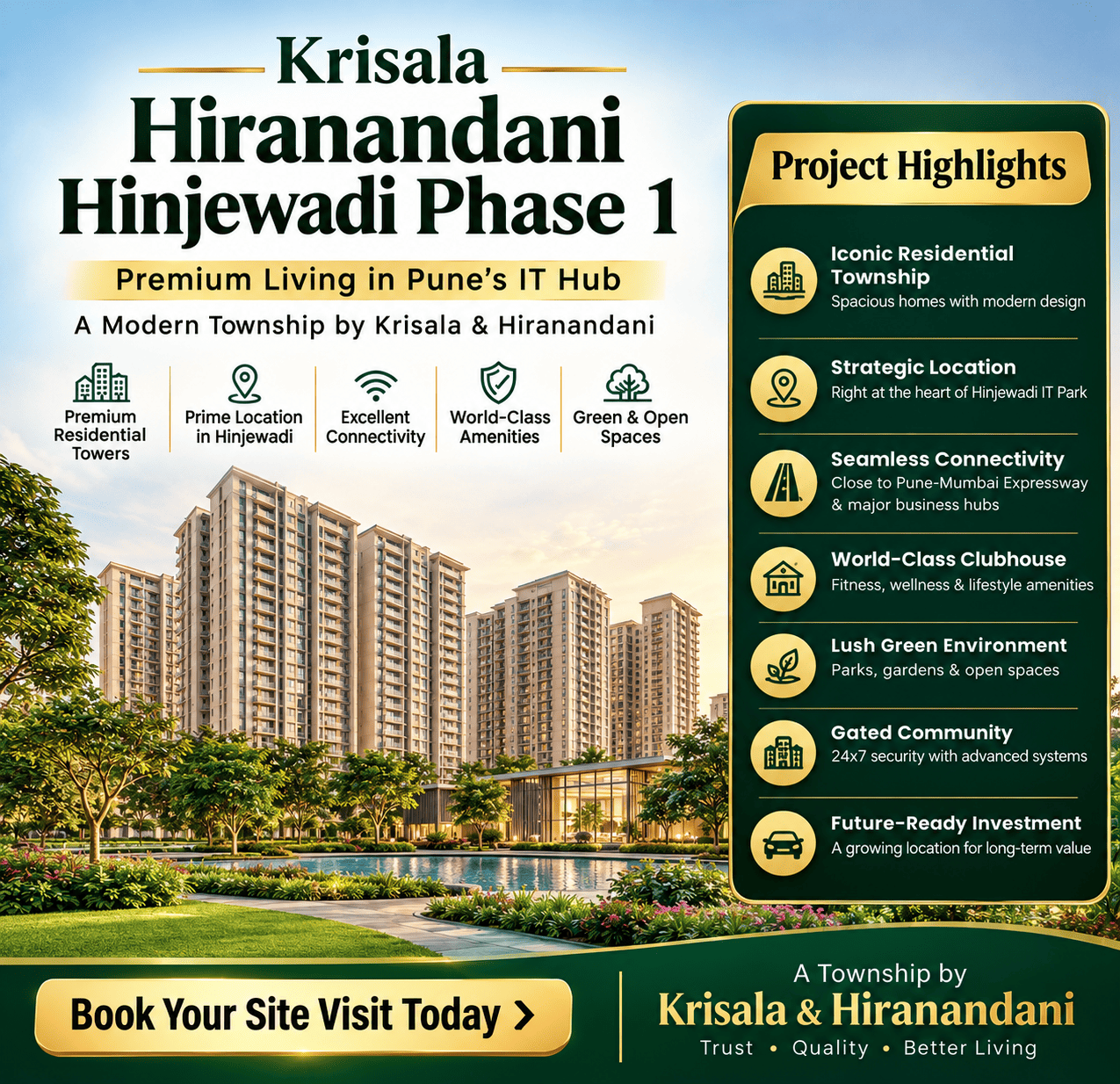 Krisala Hiranandani Hinjewadi Phase 1 Pune - Premium Homes