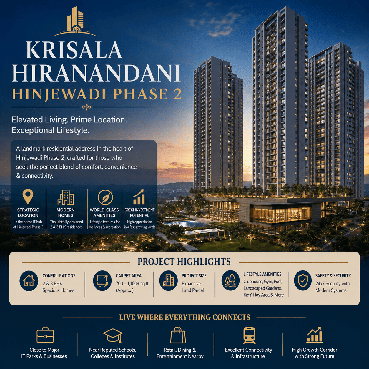 Krisala Hiranandani Hinjewadi Phase 2 - Premium Homes Pune