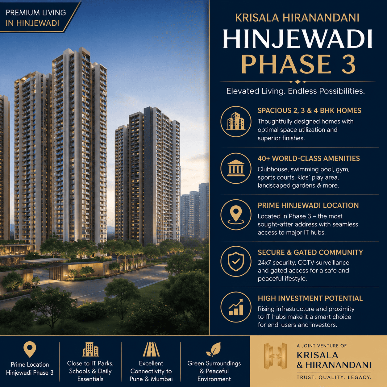 Krisala Hiranandani Hinjewadi Phase 3 Pune - Premium Homes