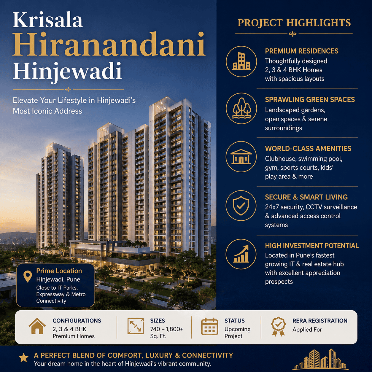 Krisala Hiranandani Hinjewadi Pune - Premium Homes